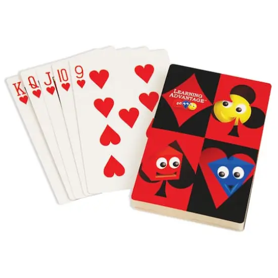 Learning Advantage&trade; 4.5" x 6.75" Giant Playing Cards, 2 Packs of 52 {3}