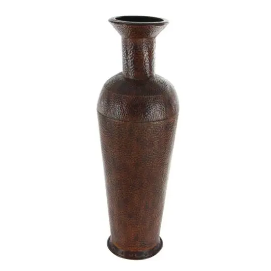 Set of 3 Brown Metal Traditional Vase, 50", 35", 26" {6}