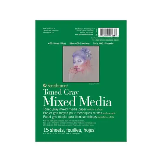 Strathmore&reg; 400 Series Recycled Toned Gray Mixed Media Paper Pad {2}