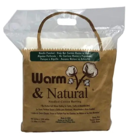 Warm & Natural&reg; 90" x 108" Pre-Cut Queen Cotton Batting {1}
