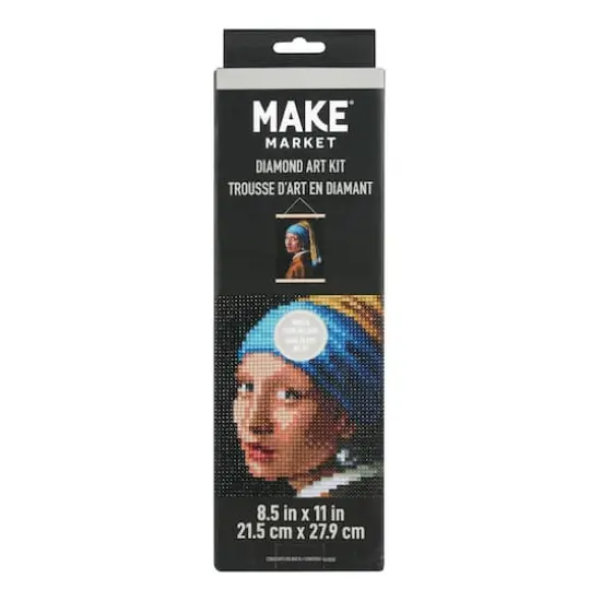 Girl with a Pearl Earring with Frame Diamond Art Kit by Make Market&reg; {7}