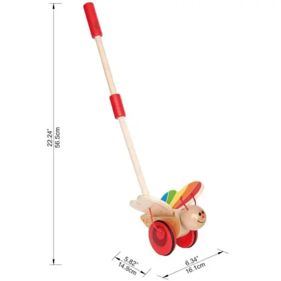 Hape Wooden Push & Pull Butterfly Walking Toy {4}
