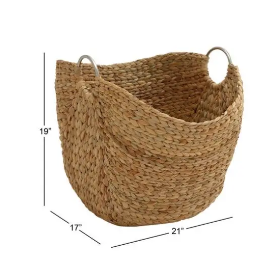 Large Brown Seagrass Contemporary Storage Basket {7}