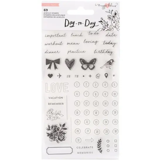 American Crafts&trade; Maggie Holmes Day-To-Day Planner Clear Stamp Set {1}