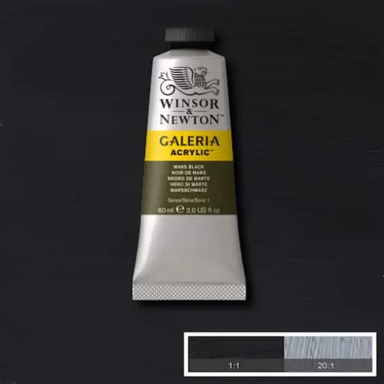 Winsor & Newton&trade; Galeria Acrylic&trade;, 60mL Mars Black {3}