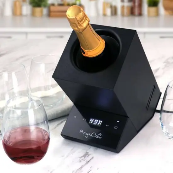 MegaChef Black Electric Wine Chiller with Digital Display {7}
