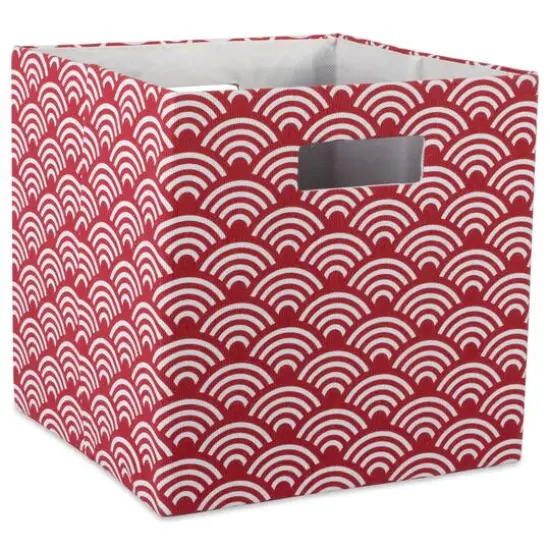DII&reg; 13" Polyester Waves Storage Cube Rust {2}