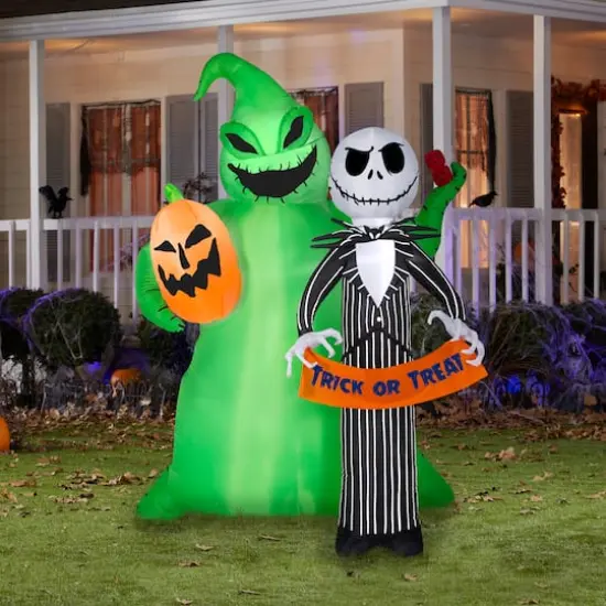 6.5ft. Airblown® Inflatable Halloween Jack Skellington with Oogie Boogie {5}