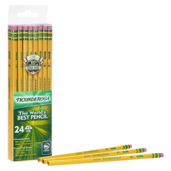 Ticonderoga&reg; #2 Soft Yellow Unsharpened Pencils, 2 Packs of 24 {3}
