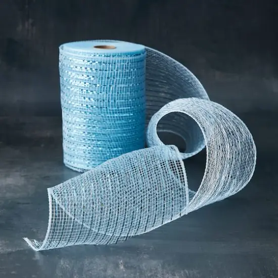 5.5" x 45ft. Mesh Wide Ribbon by Celebrate It&reg; Baby Blue {3}