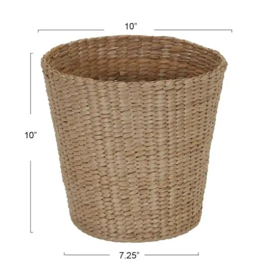 Household Essentials Woven Cattail Waste Basket Natural {4}