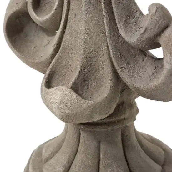 Glitzhome&reg; 27" Standing Fleur-de-Lis Garden Statue Concrete {8}