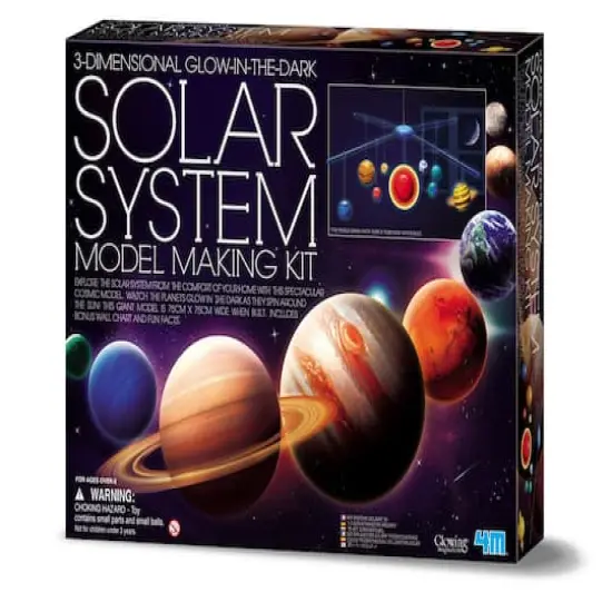 4M 3D Glow-In-The-Dark Solar System Model Making Science Kit {1}