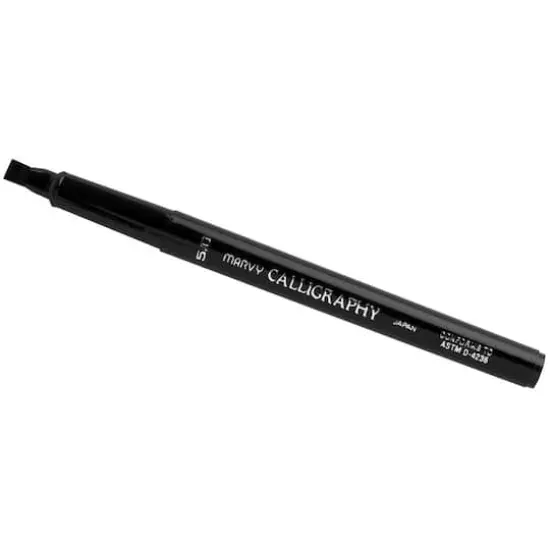 JAM Paper 5.0mm Thick Calligraphy Pen, 2ct. Black {4}