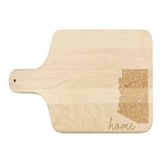 17" Floral Home State Maple Paddle Cutting Board Arizona {1}
