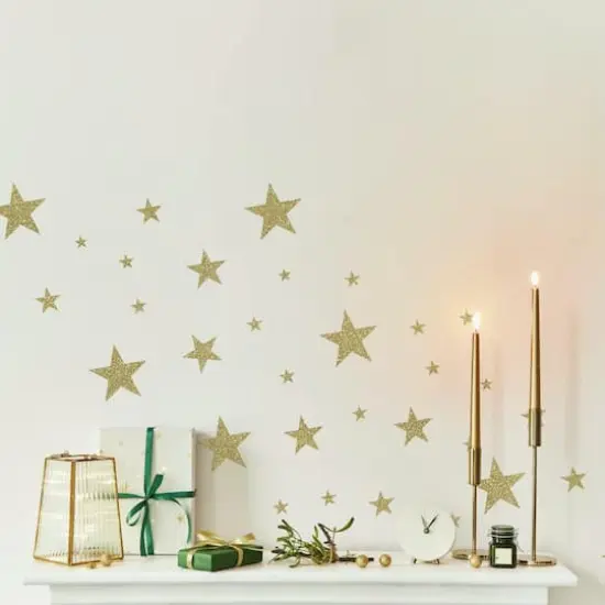 RoomMates Glitter Twinkle Stars Peel & Stick Wall Decals {4}