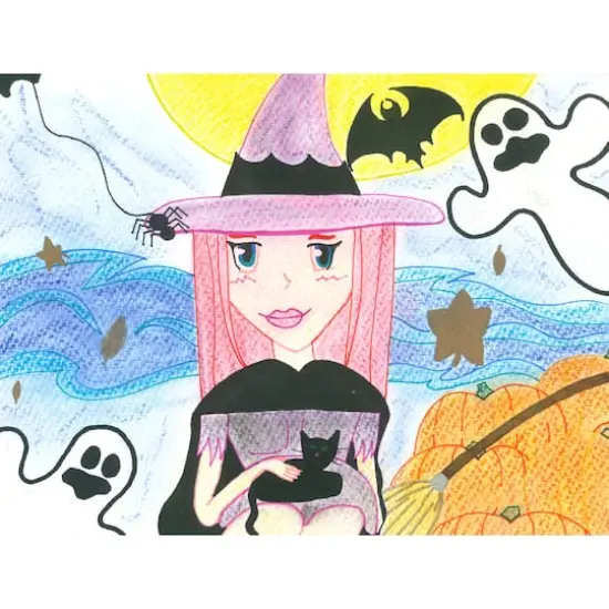Sparkly Selections Witch and Friends 40cm x 50cm Diamond Painting Kit, Round Diamonds {1}