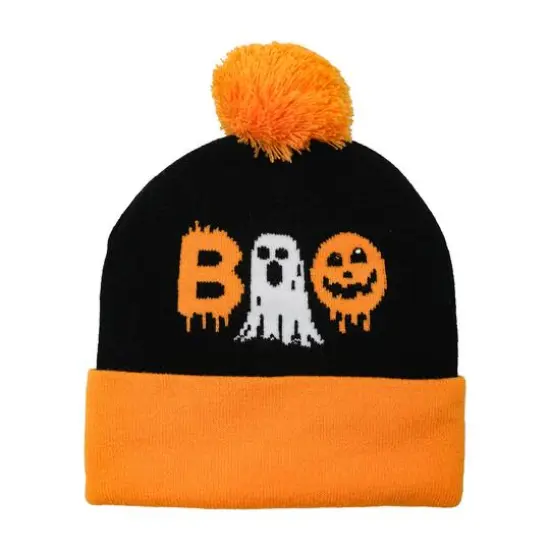 Orange & Black Light Up Boo Beanie by Celebrate It&trade; {3}