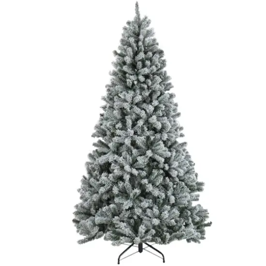 7.5ft. Unlit Snowy North Valley&reg; Spruce Artificial Christmas Tree {1}