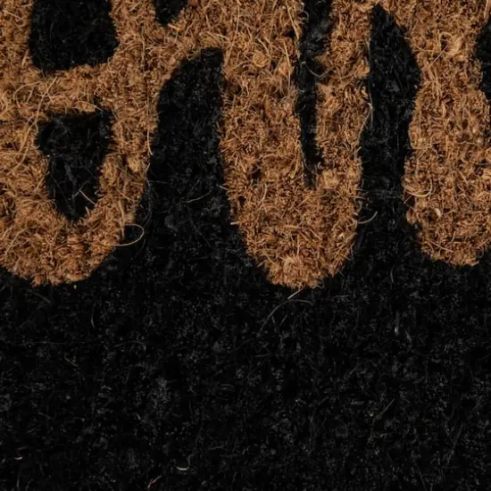 Hello Honey&reg; Black Natural Coir Welcome Step Doormat {6}