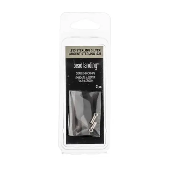 1.5mm Sterling Silver Endcap Tubes, 2ct. by Bead Landing&trade; {1}