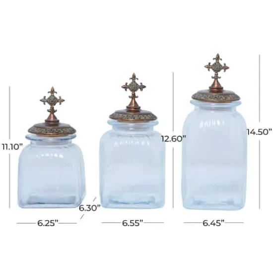 Gold Colored Polystone Traditional Decorative Jar Set {5}