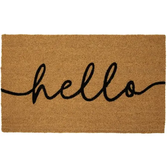 Natural Hello Doormat {1}