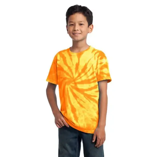 Port & Company&reg; Youth Tie-Dye T-Shirt Gold {4}