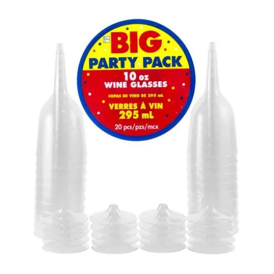 JAM Paper 10oz. Plastic Wine Glasses, 20ct. Clear {3}