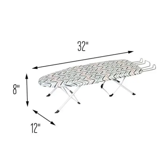 Honey Can Do Patterned Tabletop Collapsible Ironing Board with Cover {11}