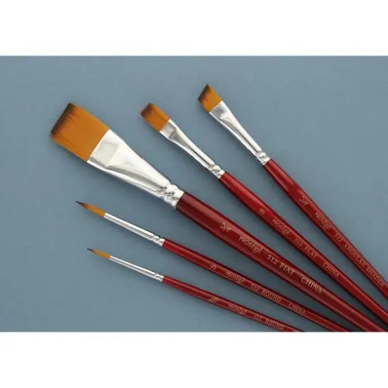 Prot&eacute;g&eacute; Premium Taklon Short Handle 5 Piece Brush Set {3}