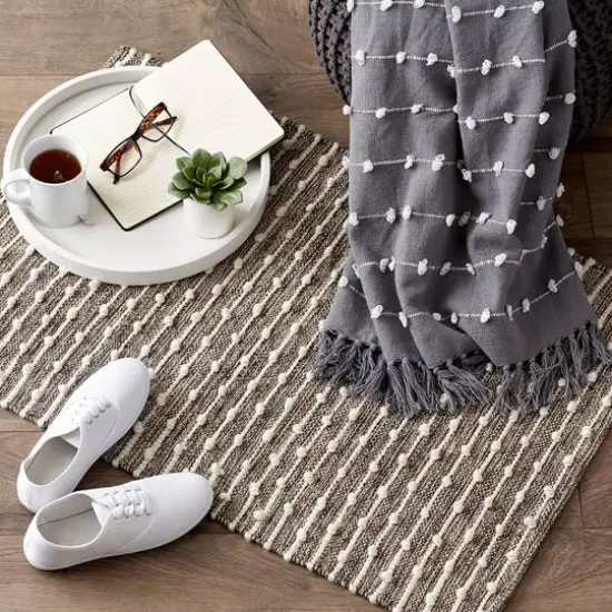 DII&reg; Stone Recycled Cotton Loop Rug, 2ft. x 3ft. {7}