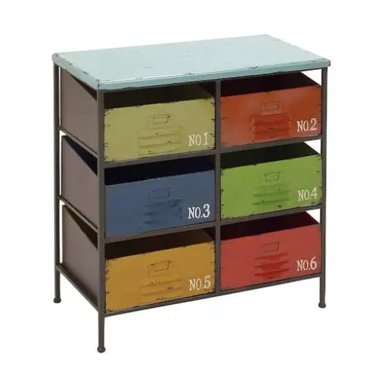 29'' Multi-Colored Industrial Metal Storage Unit {3}