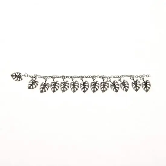 Oxidized Silver Metal Palm Leaf Charms, 20mm by Bead Landing&trade; {4}