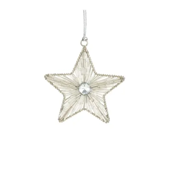 Iron & Glass Star Ornament Set {4}