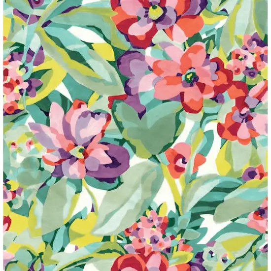 Caroline et Bettina Multicolor Belles Fleurs Peel & Stick Wallpaper {1}