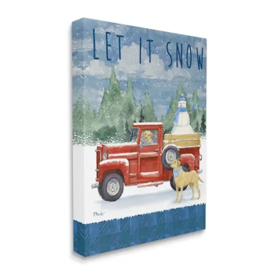 Stupell Industries Let It Snow Winter Dogs Canvas Wall Art {4}