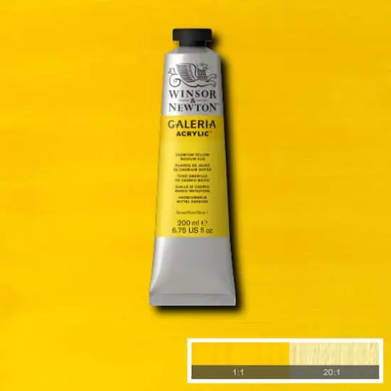 Winsor & Newton&trade; Galeria Acrylic&trade;, 200mL Cadmium Yellow Medium Hue {3}