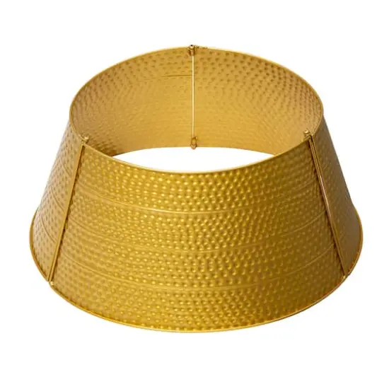 Glitzhome&reg; 22" Hammered Metal Tree Collar Gold {1}