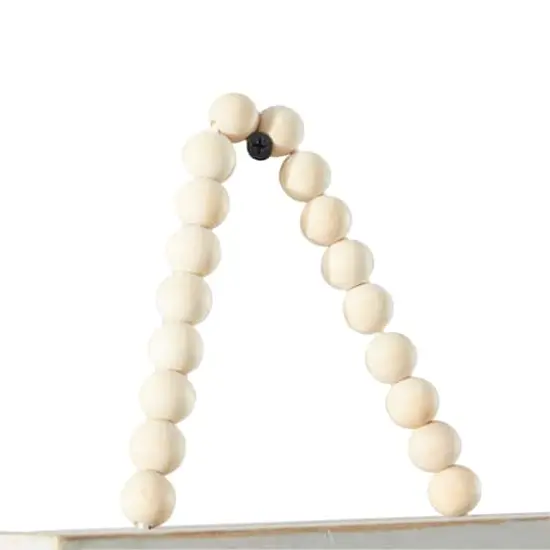 12" White Wood Wall Clock with Rope Strap Set {5}