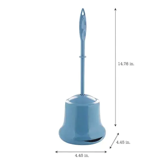 Bath Bliss Blue Toilet Brush & Holder {4}