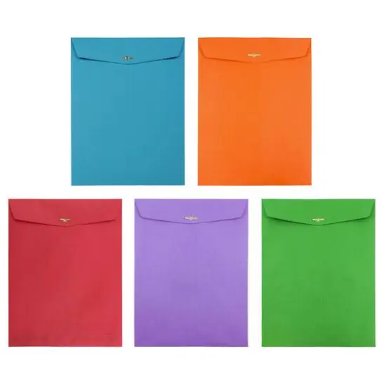 JAM Paper 10" x 13" Assorted Open End Catalog Envelopes with Clasp, 50ct. {3}