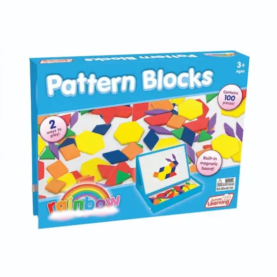 Junior Learning® Rainbow Pattern Blocks Magnetic Activities Learning Set {1}