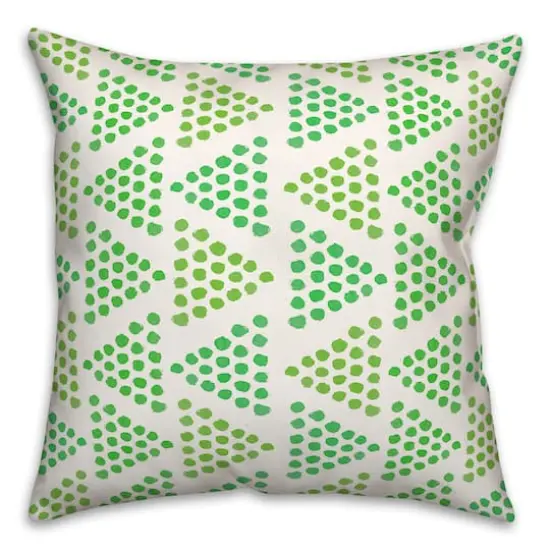 Triangles Throw Pillow Green {1}