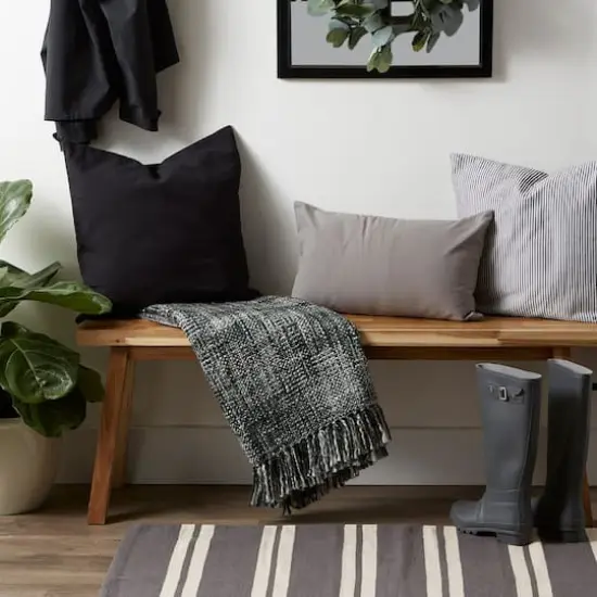 DII&reg; Mineral Gray Variegated Acrylic Woven Throw {7}