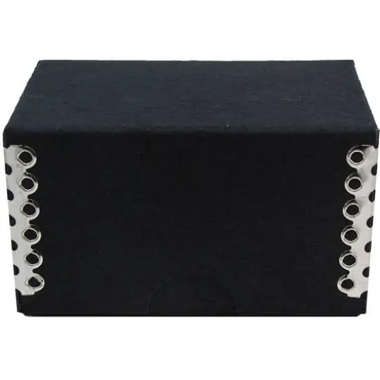 JAM Paper Desktop Business Card Box Black Kraft {5}