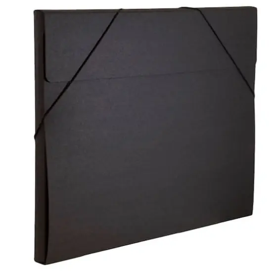 JAM Paper Black Kraft Portfolio with Elastic Closure 14.5" x 19.5" {3}