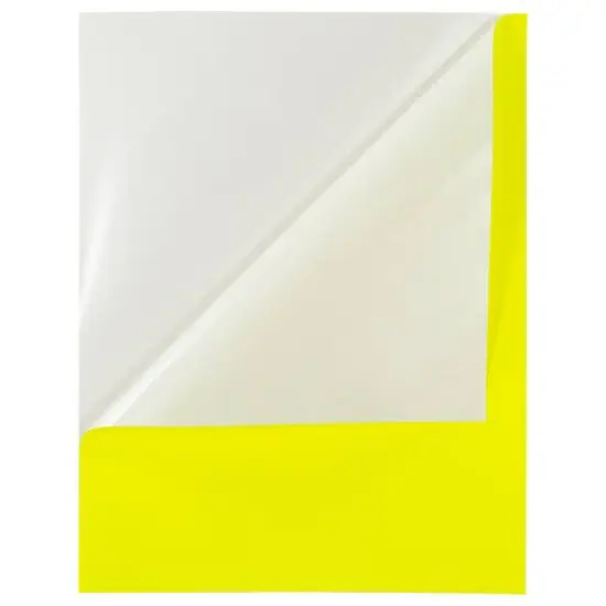JAM Paper Shipping Labels, 8.5" x 11" Neon Yellow {5}