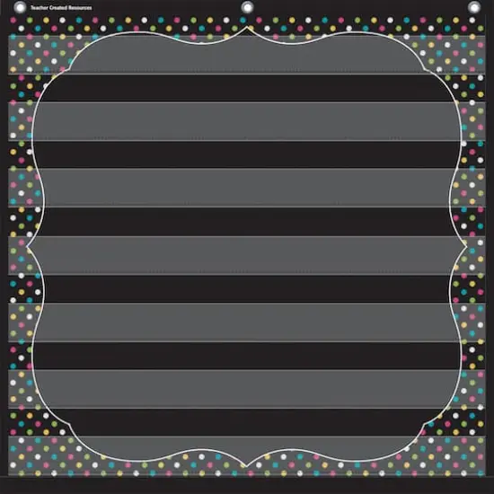 Teacher Created Resources Chalkboard Brights 7 Pocket Chart {1}