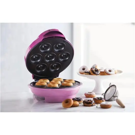 Brentwood Pink Nonstick Mini Donut Maker {4}